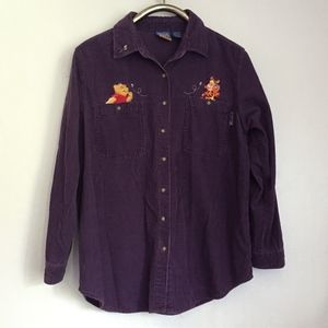 Vintage 90s Winnie the Pooh Corduroy Botton Down